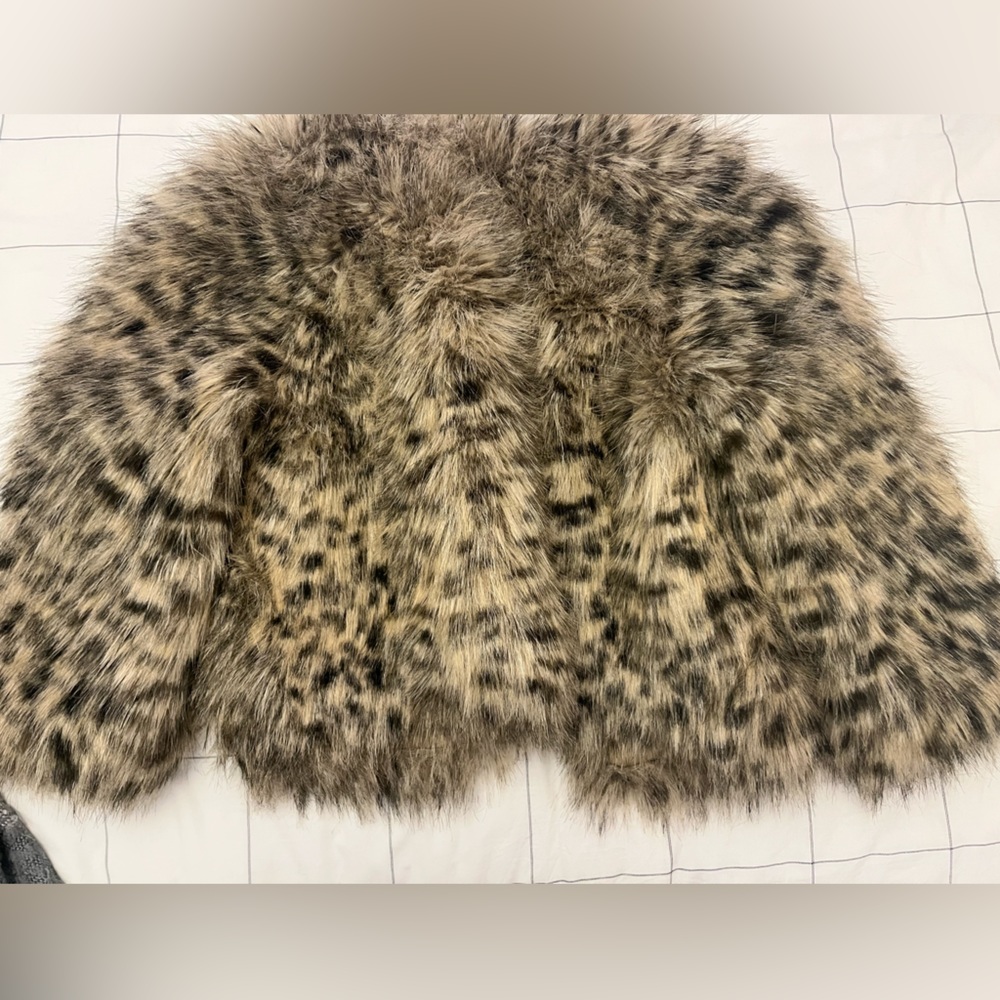 MICHAEL Micheal Kors Leopard faux Fur Jacket coat